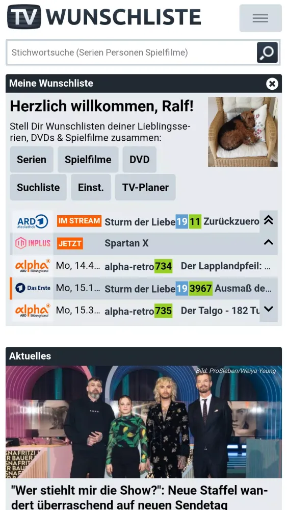 TV Wunschliste Screenshots