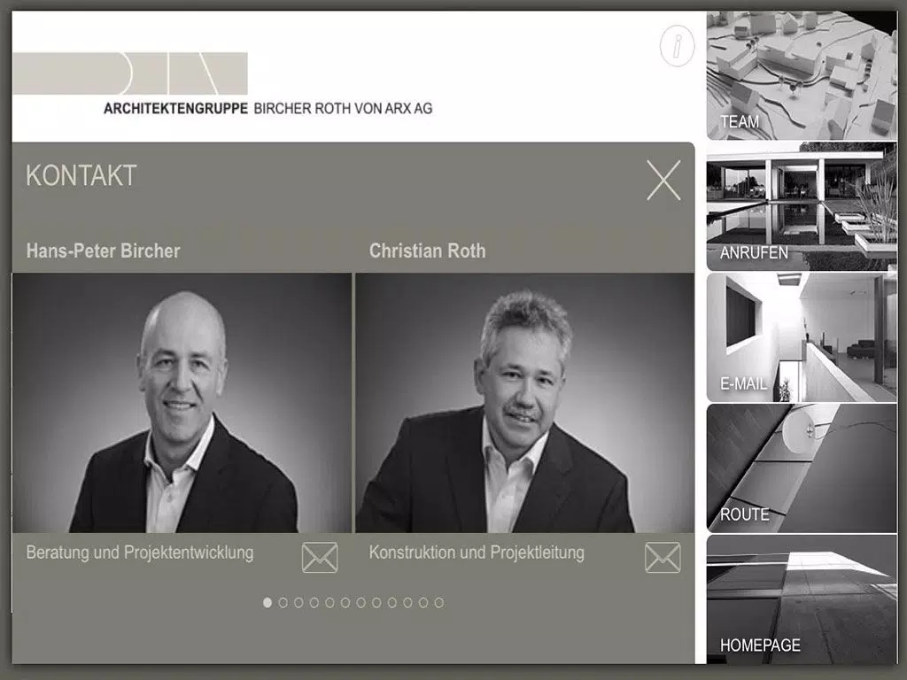 Zrzuty ekranu Architektengruppe Bircher Roth von Arx AG iPad