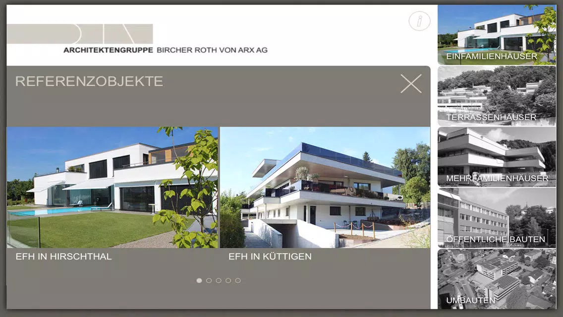 Zrzuty ekranu Architektengruppe Bircher Roth von Arx AG