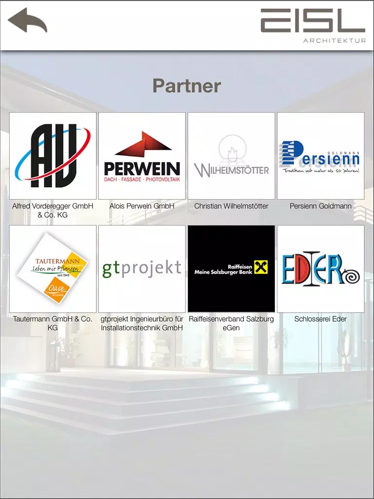 Eisl Architektur iPad Screenshots
