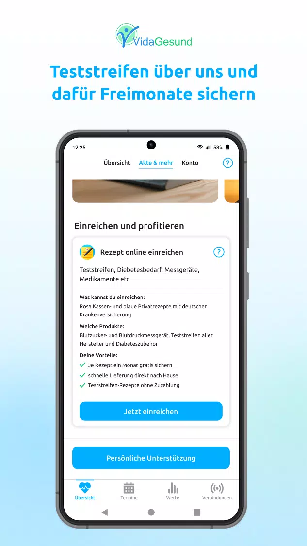 Diabetes-App + Blutdruck-App Screenshots