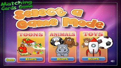 The Matching Cards Game Screenshots