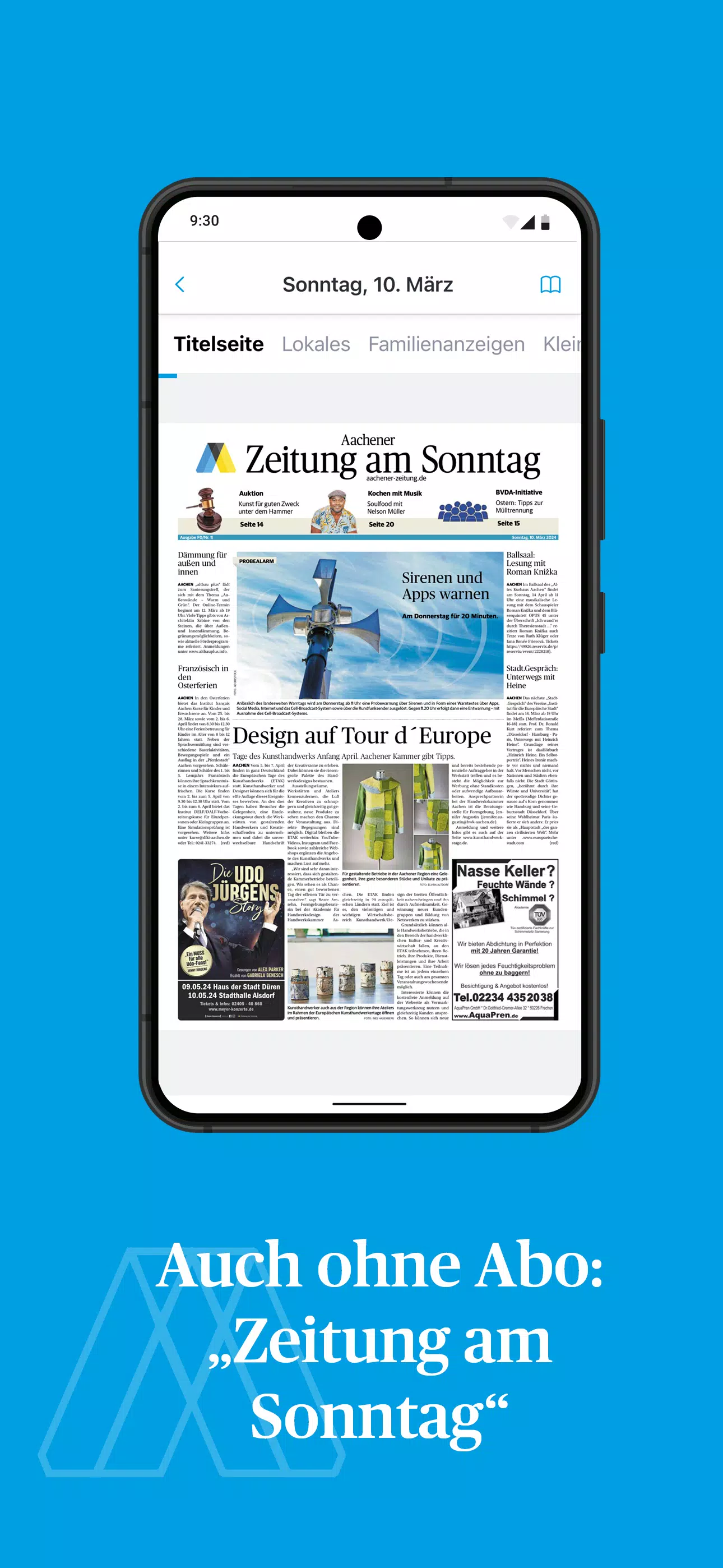 Aachener Zeitung E-Paper スクリーンショット