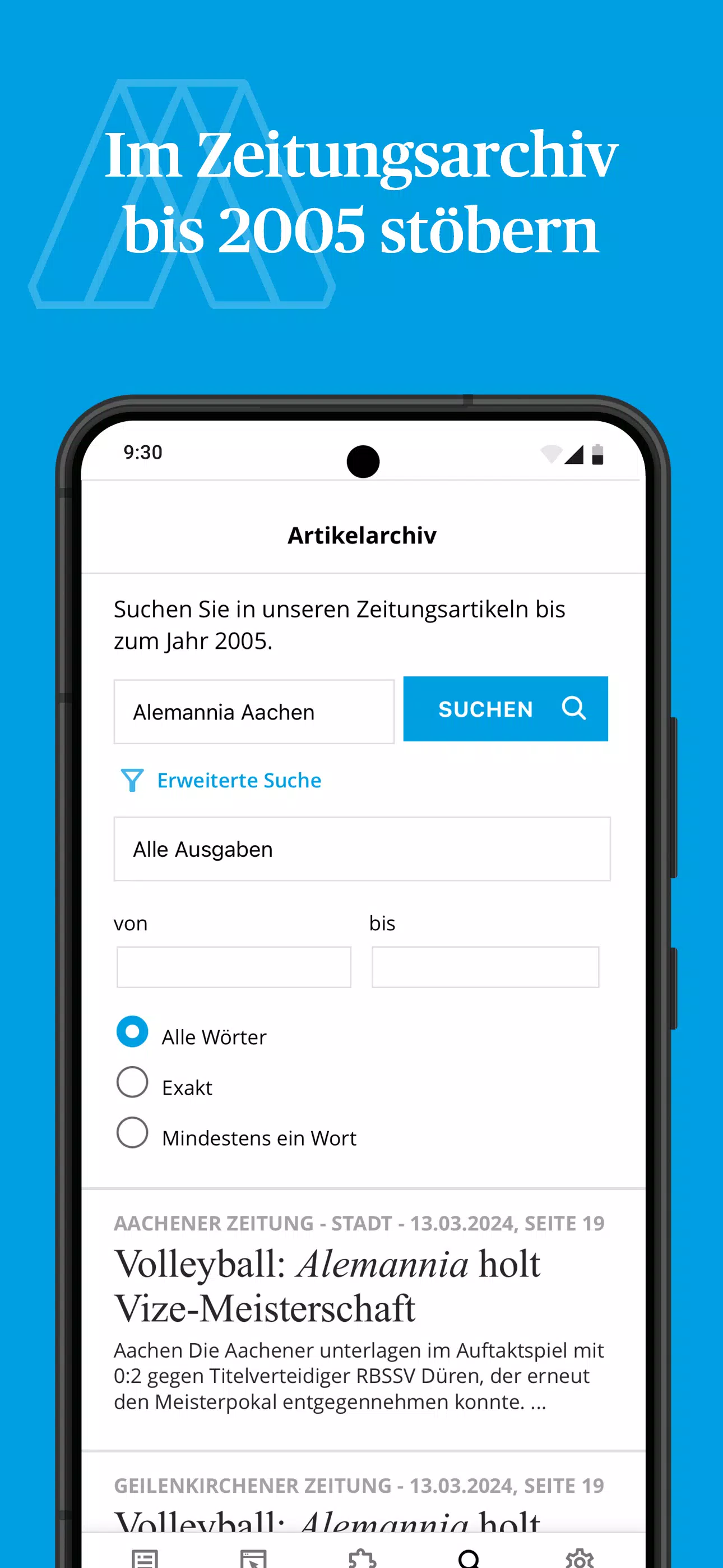 Aachener Zeitung E-Paper スクリーンショット