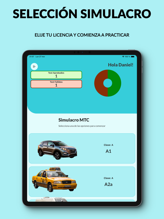 Simulacro MTC Perú 2024 iPad Screenshots