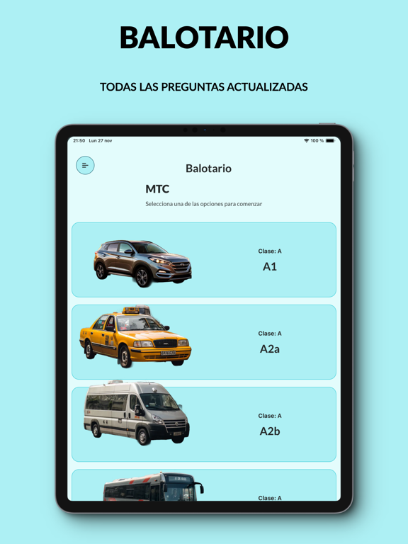 Simulacro MTC Perú 2024 iPad Screenshots
