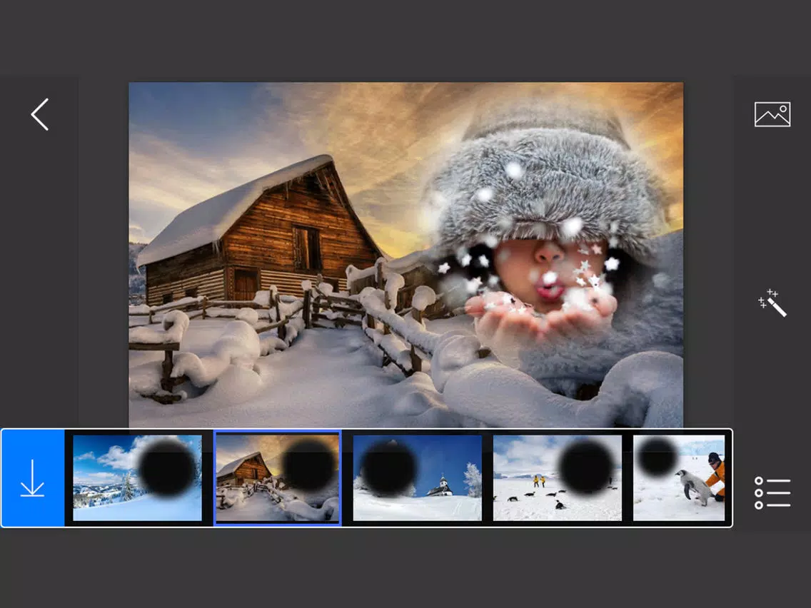 Snowfall Photo Frames - make eligant and awesome photo using new photo frames iPad Screenshots