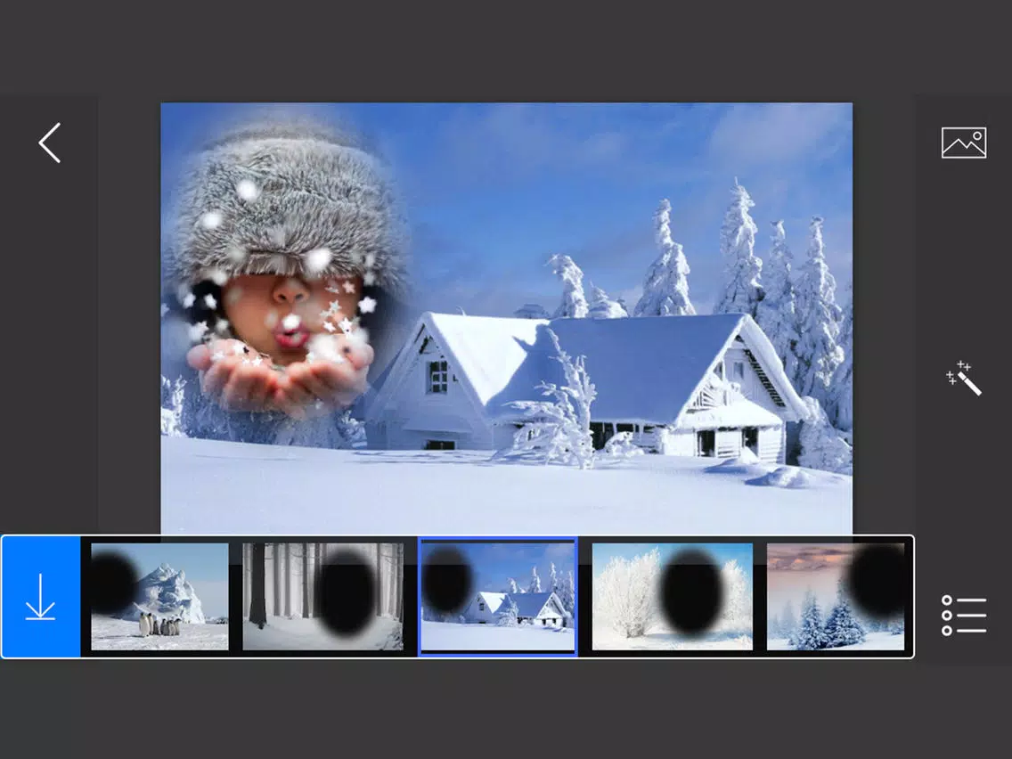 Snowfall Photo Frames - make eligant and awesome photo using new photo frames iPad Screenshots