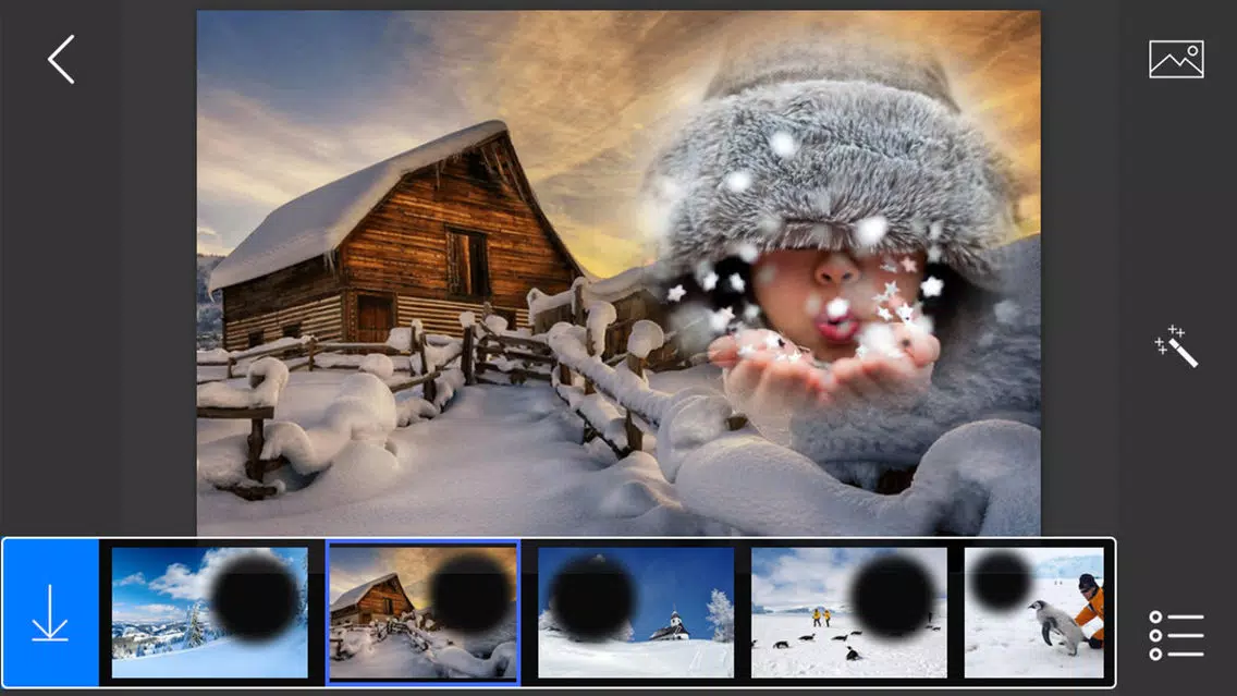 Snowfall Photo Frames - make eligant and awesome photo using new photo frames Screenshots