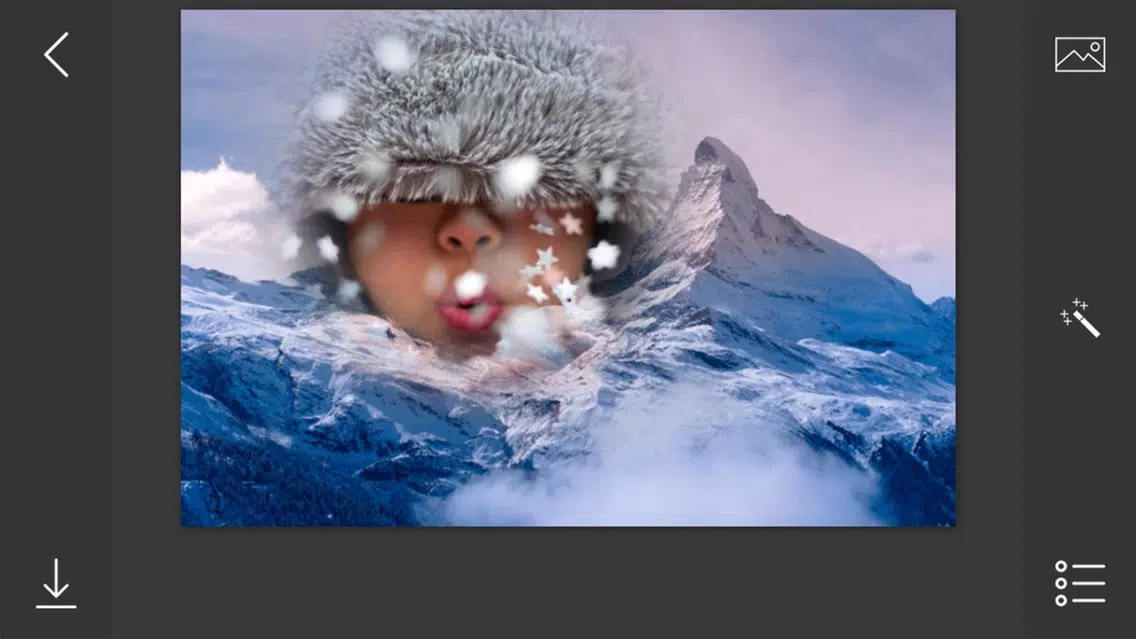 Snowfall Photo Frames - make eligant and awesome photo using new photo frames Screenshots