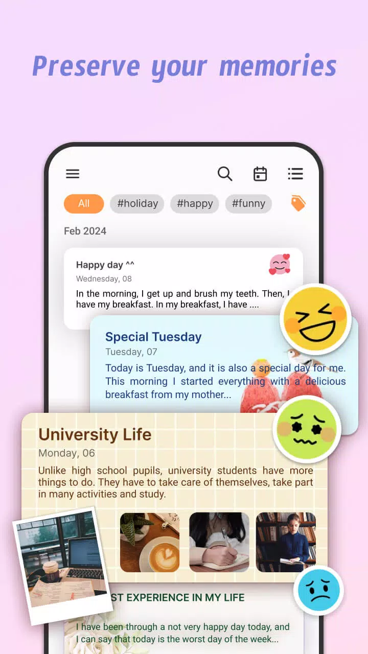 My Diary Screenshots