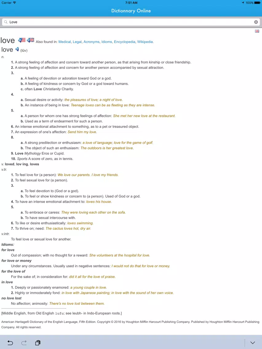 Dictionary - The Dictionary Online iPad Screenshots
