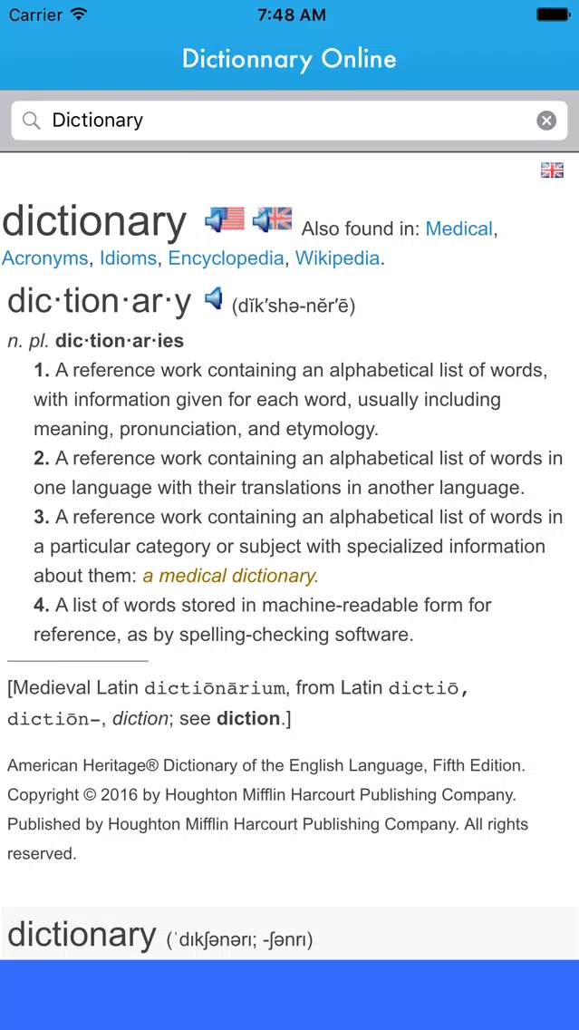 Dictionary - The Dictionary Online Screenshots