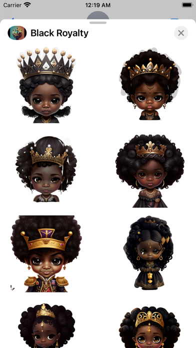 Black Royalty Stickers Screenshots