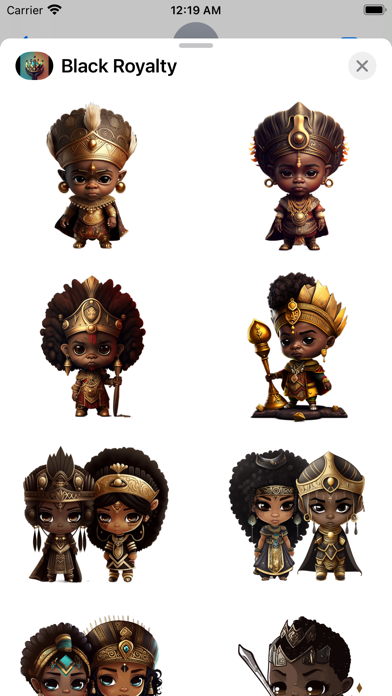 Black Royalty Stickers Screenshots