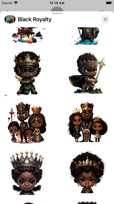 Black Royalty Stickers Screenshots