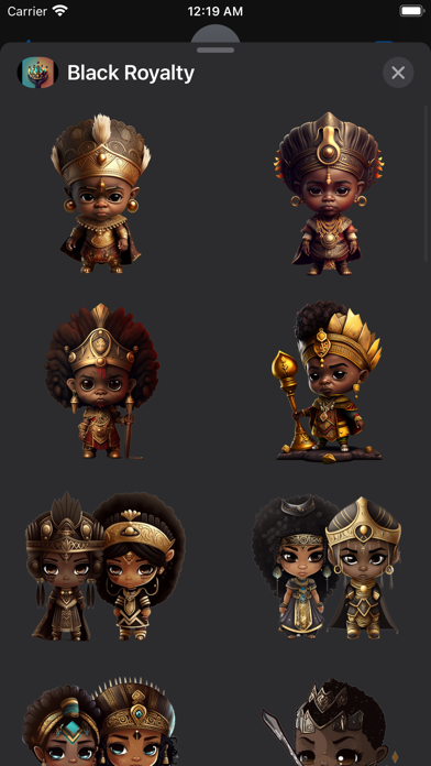 Black Royalty Stickers Screenshots