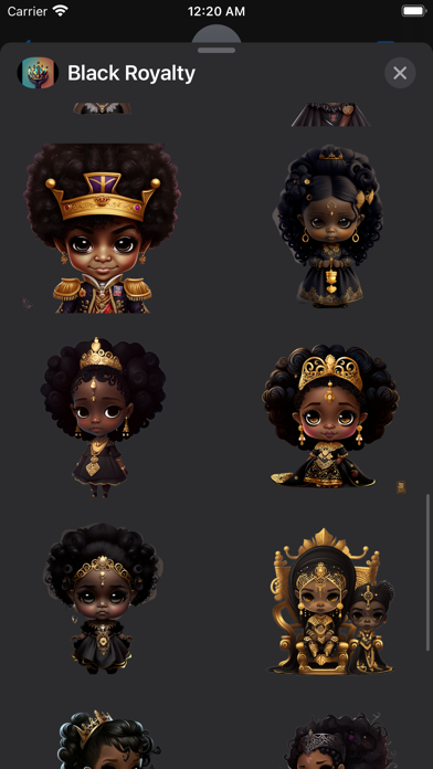 Black Royalty Stickers Screenshots