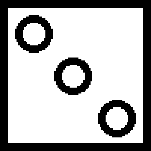 Three dice without advertising