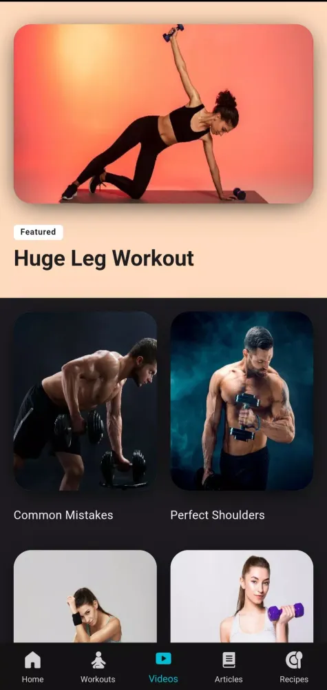 Dumbbell Home Workouts & Plans Screenshots
