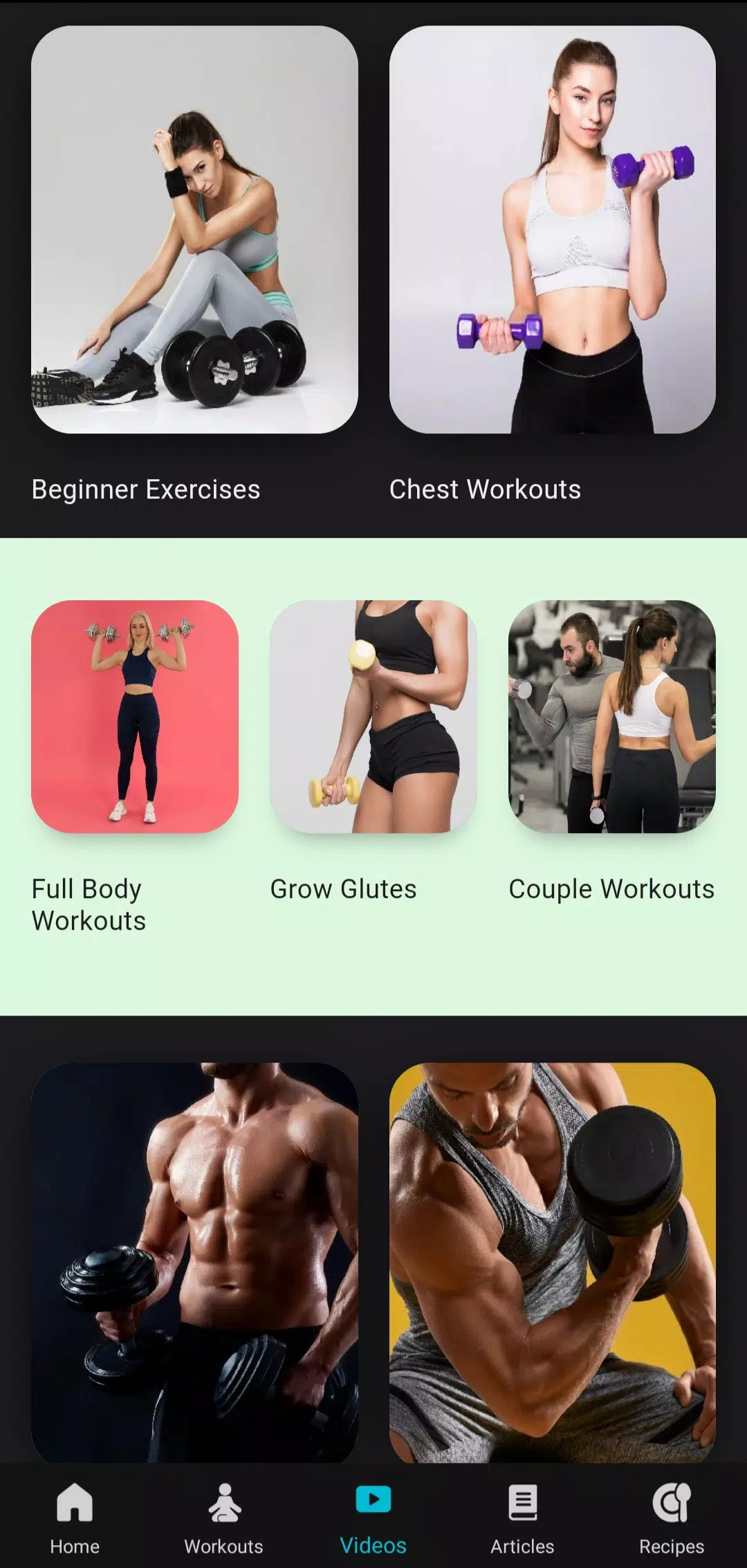 Dumbbell Home Workouts & Plans Screenshots