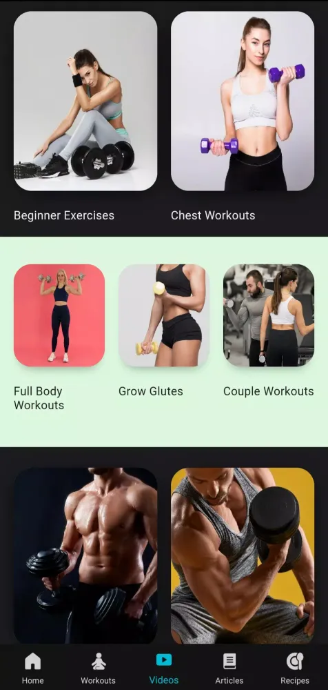 Dumbbell Home Workouts & Plans Screenshots