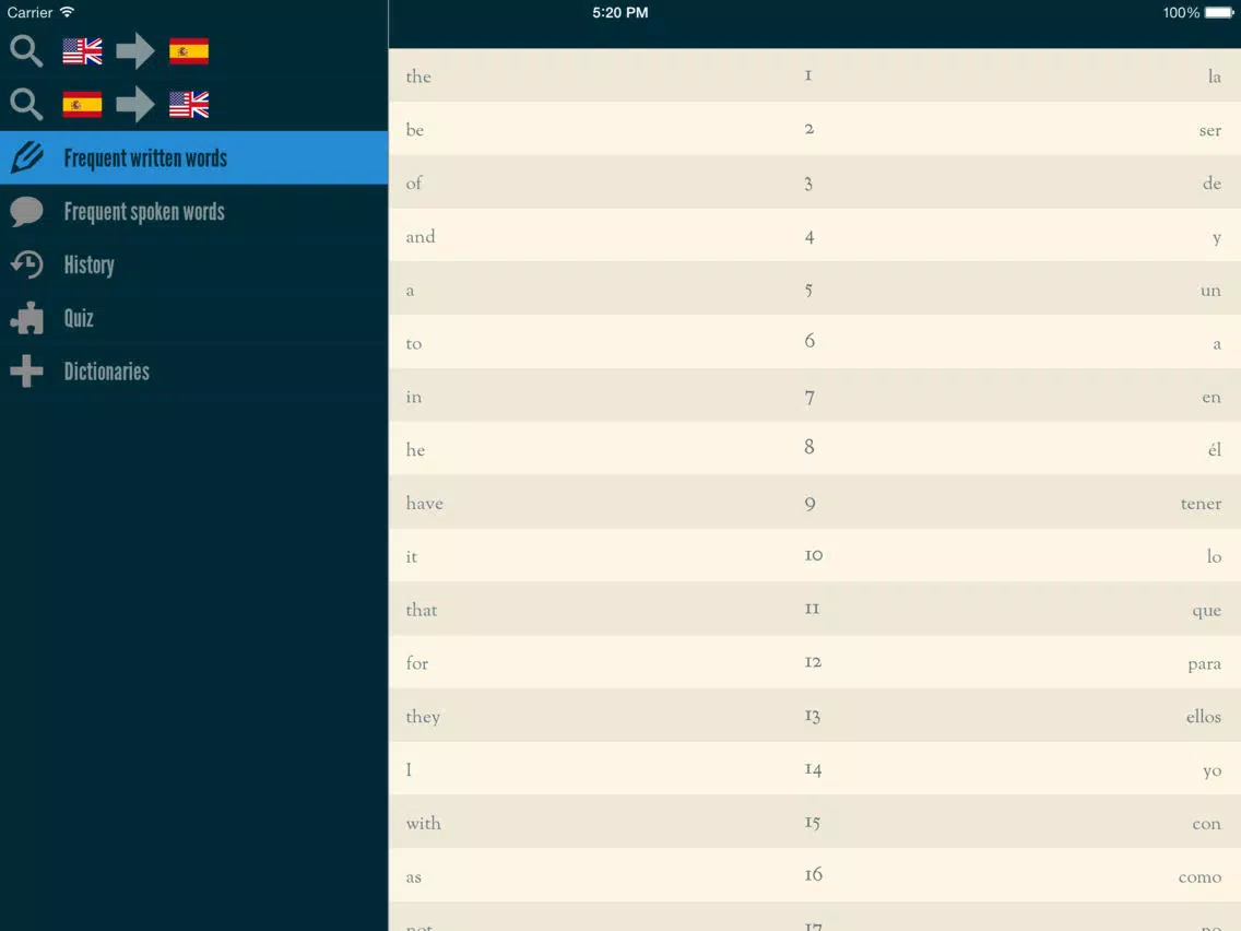 Captures d'écran de Easy Learning English - Translate & Learn - 60+ Languages, Quiz, frequent words lists, vocabulary iPad
