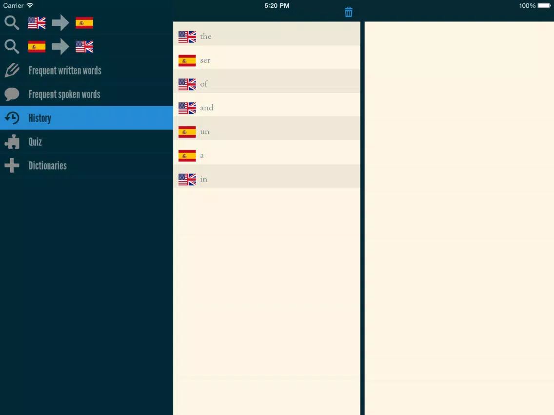 Captures d'écran de Easy Learning English - Translate & Learn - 60+ Languages, Quiz, frequent words lists, vocabulary iPad