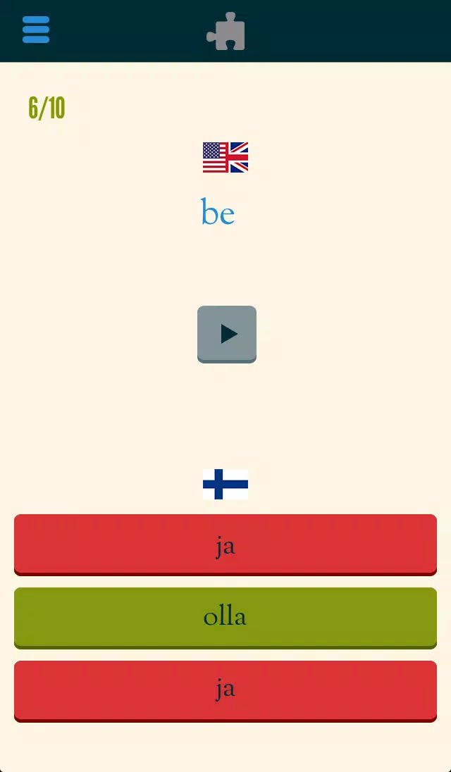 Tangkapan skrin Easy Learning Finnish - Translate & Learn - 60+ Languages, Quiz, frequent words lists, vocabulary