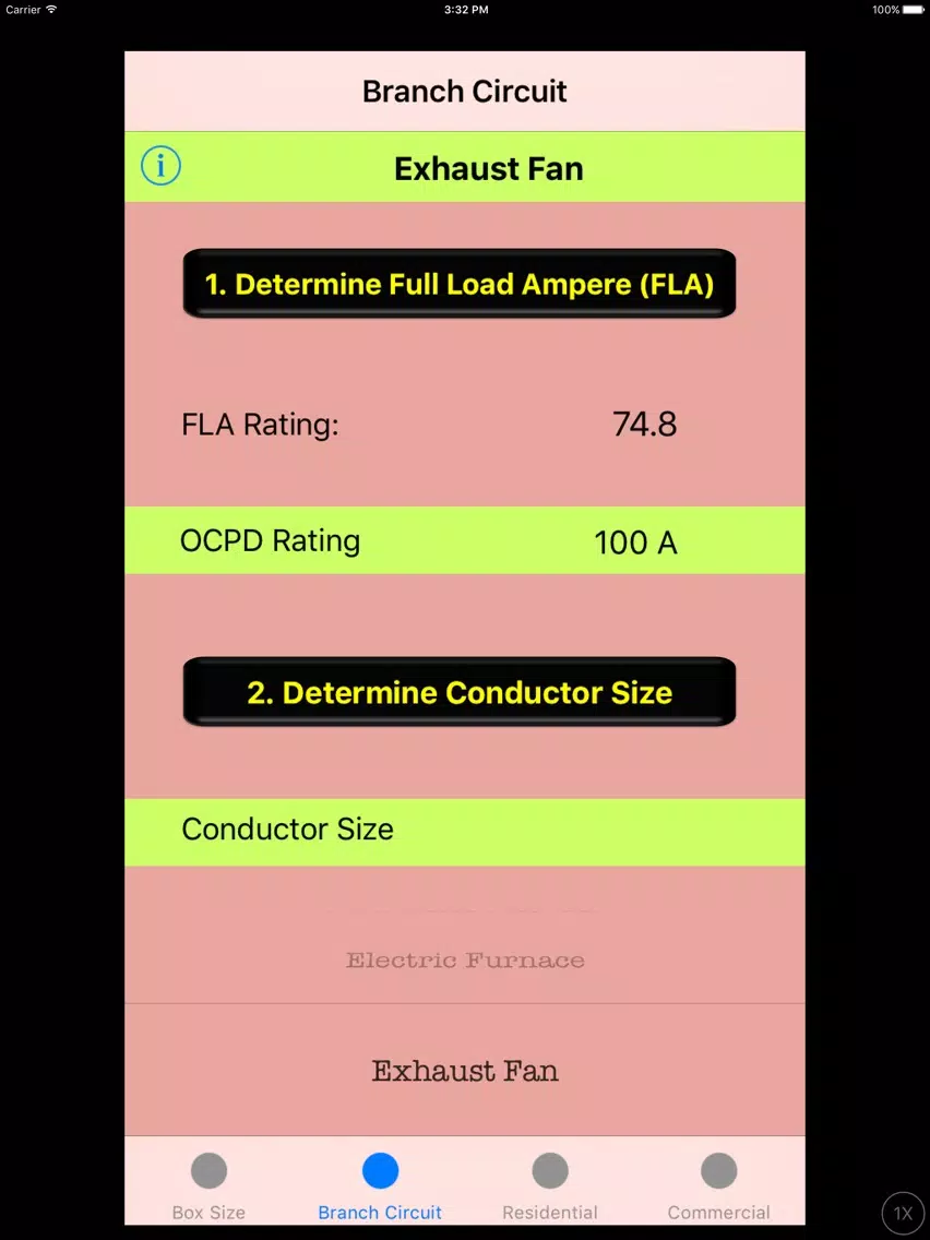 Electrical Construction Calculations Tool Kit iPad Screenshots