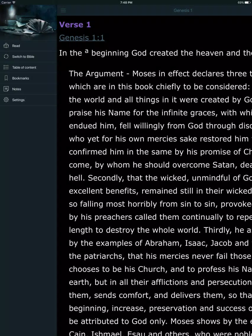 Geneva Study Bible and King James Audio Version iPad Screenshots