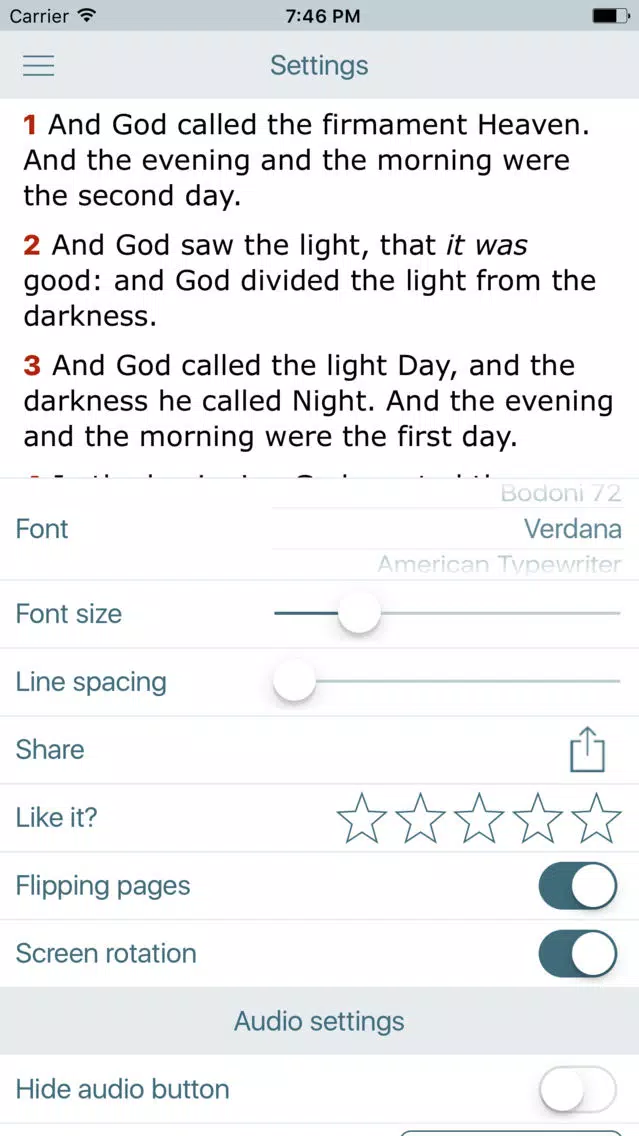 Geneva Study Bible and King James Audio Version Screenshots