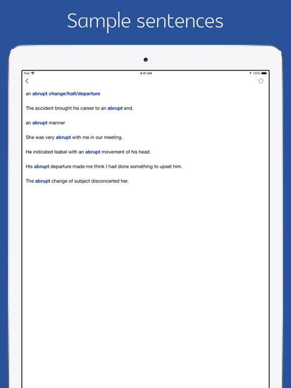 English Sentence Dictionary iPad Screenshots