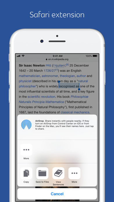 English Sentence Dictionary Screenshots