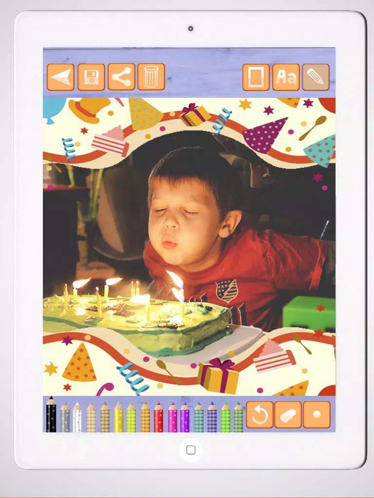 Create birthday cards and design birthday postcards to wish a happy birthday - Premium iPad Screenshots