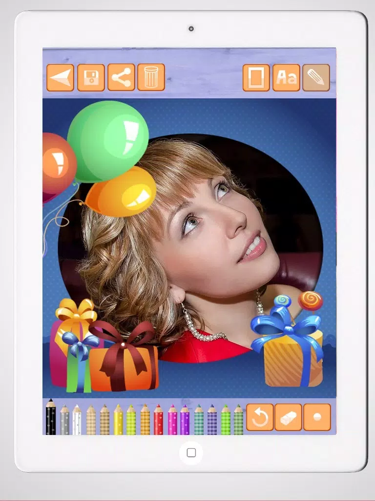 Create birthday cards and design birthday postcards to wish a happy birthday - Premium iPad Screenshots