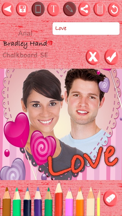 Valentine love frames - Photo editor to put your Valentine love photos in romantic love frames Screenshots