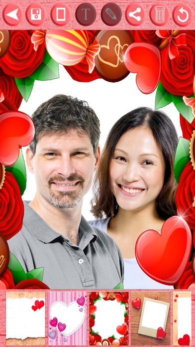 Valentine love frames - Photo editor to put your Valentine love photos in romantic love frames Screenshots