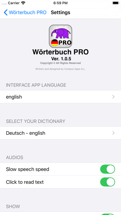 PRO - German Dictionary Screenshots