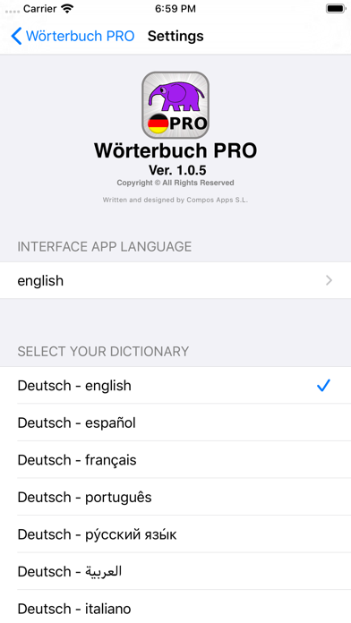 PRO - German Dictionary Screenshots