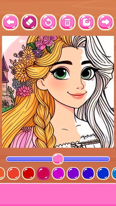 Rapunzel coloring game & paint Screenshots