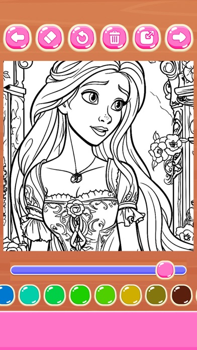 Rapunzel coloring game & paint Screenshots