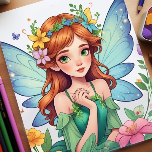 Fairy coloring book for girls Fairy coloring book for girls