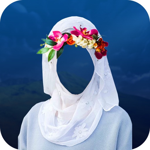 Hijab Flower Crown Photo Montage Hijab Flower Crown Photo Montage