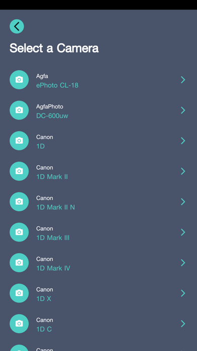 Cam Exposure Calculator Screenshots