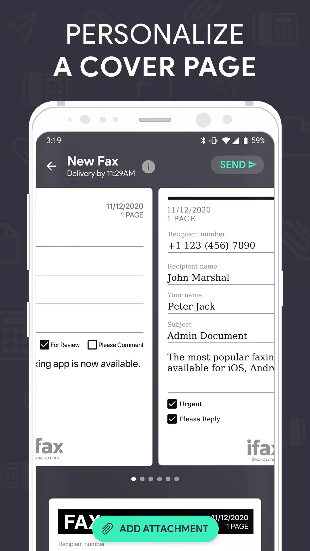 Send Fax plus Receive Faxes Screenshots