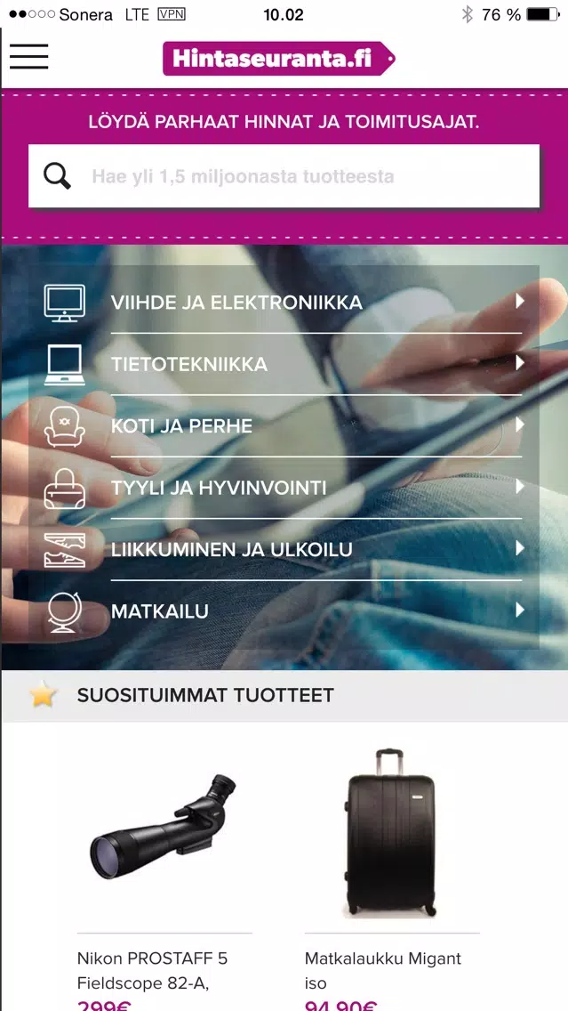 Hintaseuranta Screenshots