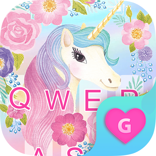 Flower Unicorn Keyboard Theme