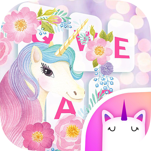 Flower Wreath Unicorn Keyboard