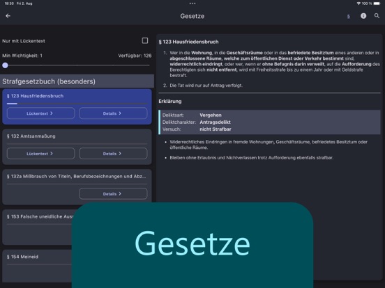 Tangkapan skrin §34a Sachkunde iPad